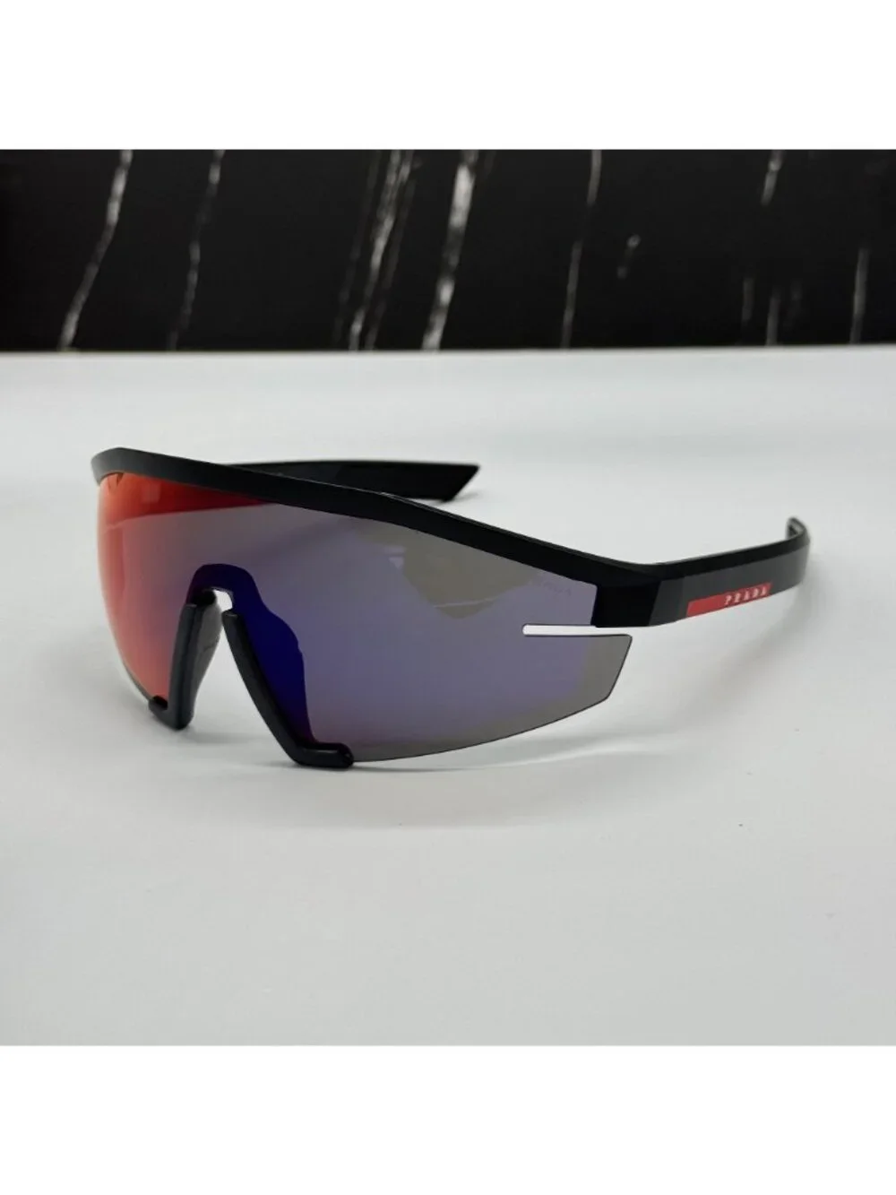 New Prada Linea Rossa PS03ZS 1BO10A Sport Unisex Sunglasses Purple Black